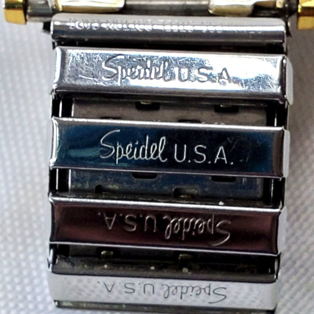 Domco Vintage Mens Wristwatch With Speidel USA Gold/Silver Expansion Band 12 hr - Picture 4 of 11